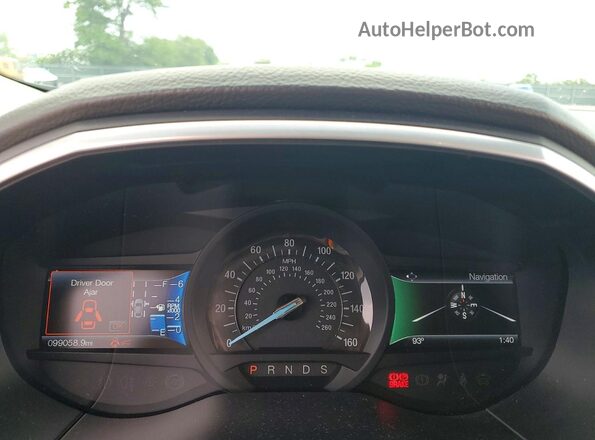 2FMPK4AP3HBC20685 2017 FORD EDGE Черный Вид щитка приборов