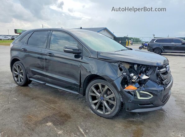 2FMPK4AP3HBC20685 2017 FORD EDGE Черный Передняя правая четверть