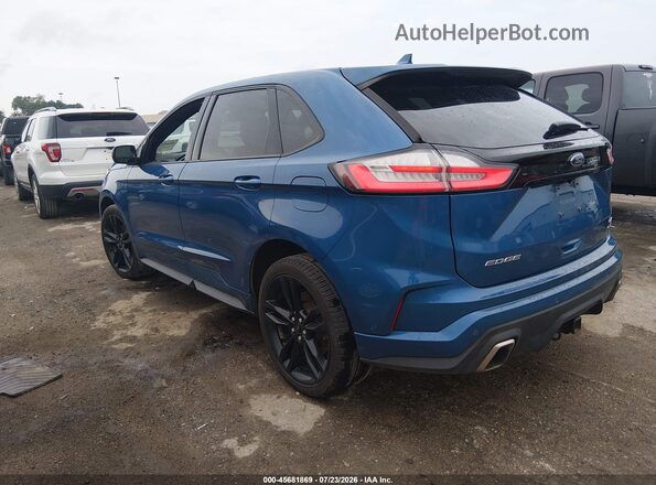 2FMPK4AP3KBB85878 2019 FORD EDGE Blue Tył lewy