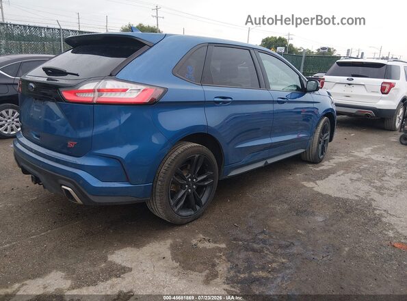 2FMPK4AP3KBB85878 2019 FORD EDGE Blue Tył prawy
