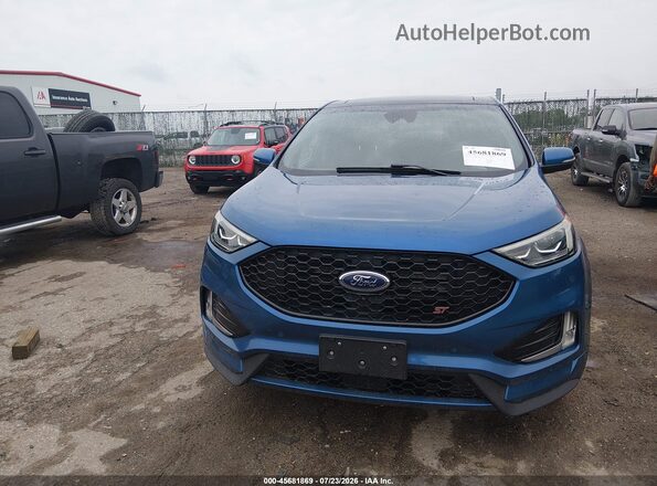 2FMPK4AP3KBB85878 2019 FORD EDGE Blue Widok zestawu wskaźników