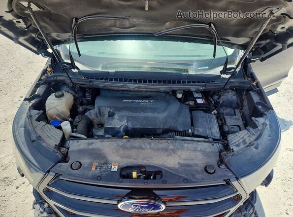 2FMPK4AP4GBB93012 2016 FORD EDGE Black ძრავის განყოფილების ხედი