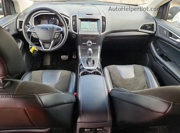 2FMPK4AP4HBC14832 2017 FORD EDGE Черный Вид панели приборов