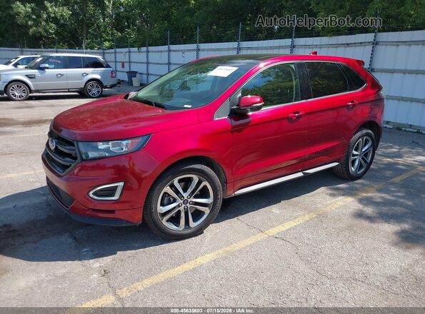 2FMPK4AP4HBC43117 2017 FORD EDGE Red წინა მარცხენა ხედი სამი მეოთხედიდან