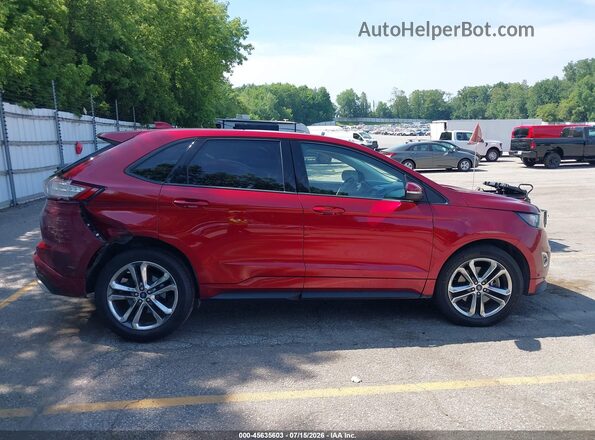 2FMPK4AP4HBC43117 2017 FORD EDGE Red უკანა სალონის ხედი