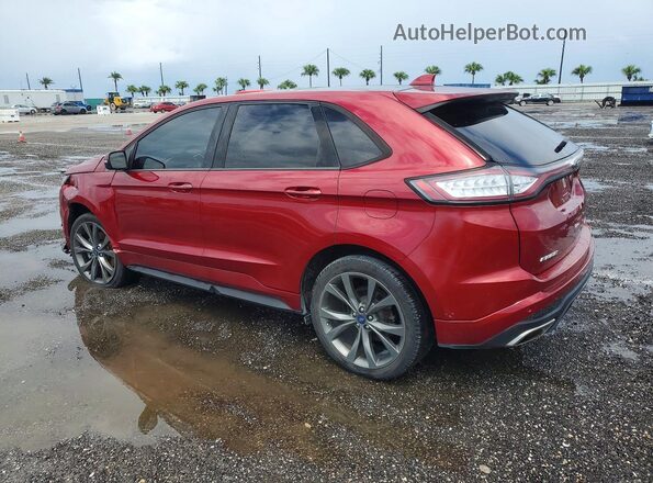 2FMPK4AP4JBC24783 2018 FORD EDGE Red Задня ліва чверть