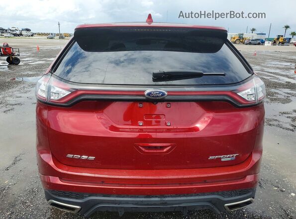 2FMPK4AP4JBC24783 2018 FORD EDGE Red Вид ззаду