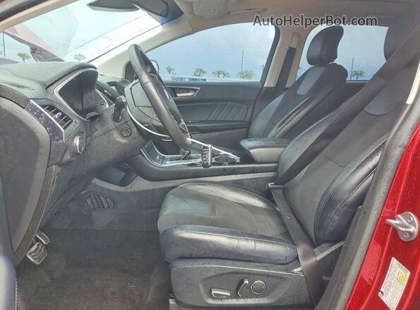 2FMPK4AP4JBC24783 2018 FORD EDGE Red Вид салону спереду