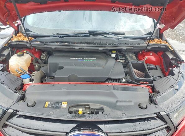 2FMPK4AP4JBC24783 2018 FORD EDGE Red Вид підкапотного простору