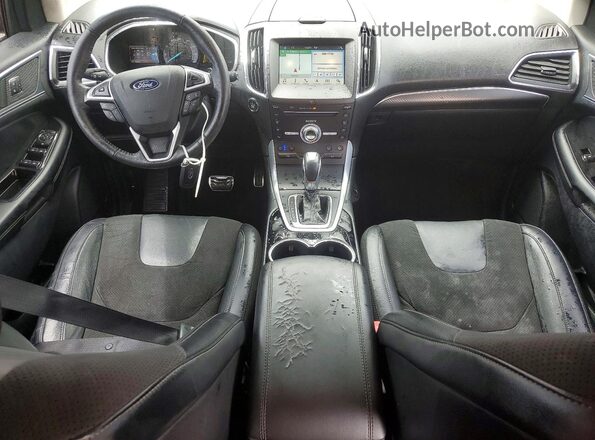 2FMPK4AP4JBC24783 2018 FORD EDGE Red Вид панелі приладів