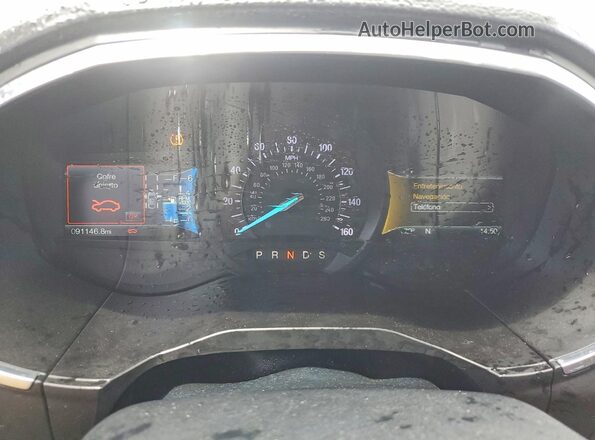 2FMPK4AP4JBC24783 2018 FORD EDGE Red Вид щитка приладів