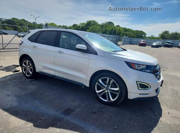 2FMPK4AP4JBC52762 2018 FORD EDGE White Delantero derecho