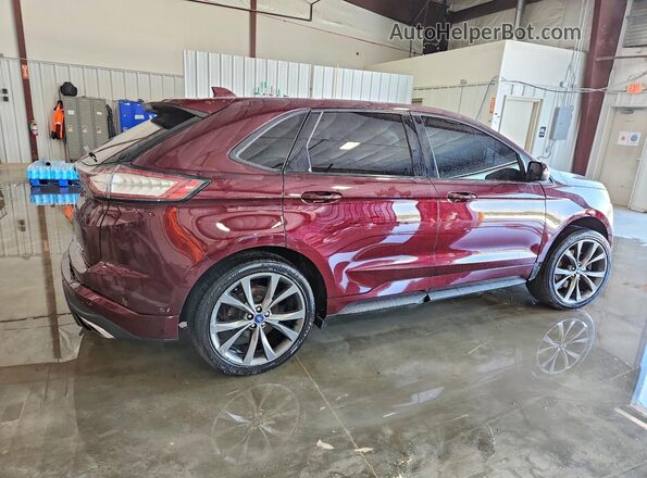 2FMPK4AP4JBC60294 2018 FORD EDGE Maroon Rear right