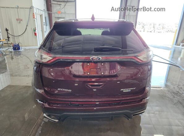 2FMPK4AP4JBC60294 2018 FORD EDGE Maroon Rear view