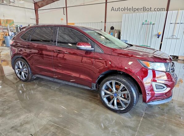 2FMPK4AP4JBC60294 2018 FORD EDGE Maroon Front right