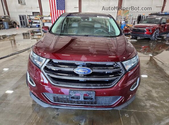 2FMPK4AP4JBC60294 2018 FORD EDGE Maroon Front view