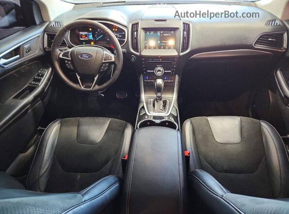 2FMPK4AP4JBC60294 2018 FORD EDGE Maroon Dashboard view