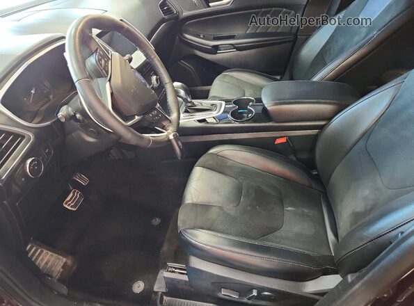 2FMPK4AP4JBC60294 2018 FORD EDGE Maroon Front interior view