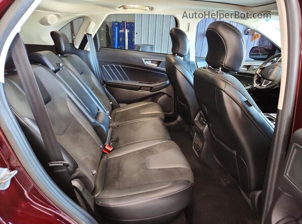 2FMPK4AP4JBC60294 2018 FORD EDGE Maroon Rear seats view