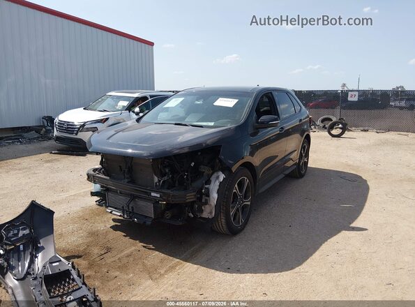 2FMPK4AP5KBB93545 2019 FORD EDGE Black Առջևի ձախ երեք քառորդ տեսարան
