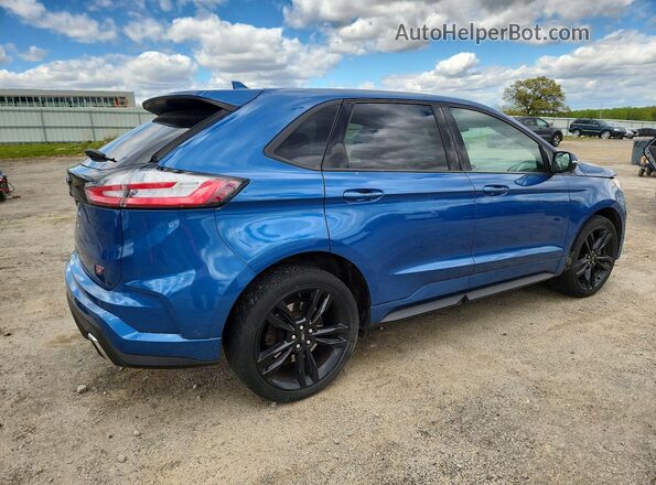 2FMPK4AP5KBC16970 2019 FORD EDGE Blue Tył prawy