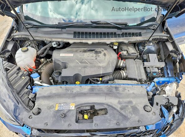 2FMPK4AP5KBC16970 2019 FORD EDGE Blue Widok komory silnika