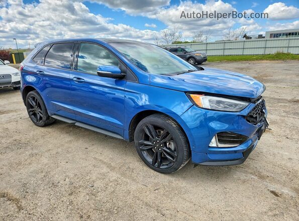 2FMPK4AP5KBC16970 2019 FORD EDGE Blue Przód prawy