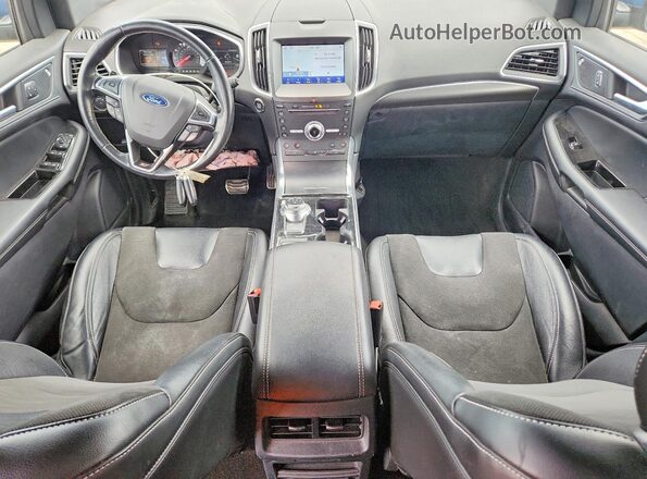 2FMPK4AP5KBC16970 2019 FORD EDGE Blue Widok deski rozdzielczej