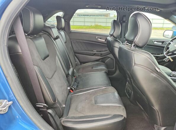 2FMPK4AP5KBC16970 2019 FORD EDGE Blue Widok wnętrza z tyłu