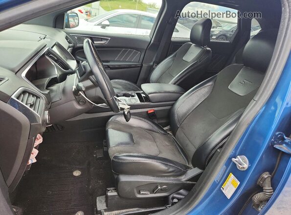 2FMPK4AP5KBC16970 2019 FORD EDGE Blue Widok wnętrza z przodu