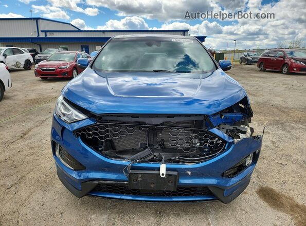 2FMPK4AP5KBC16970 2019 FORD EDGE Blue Widok z przodu
