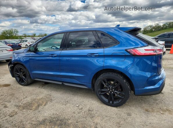 2FMPK4AP5KBC16970 2019 FORD EDGE Blue Tył lewy