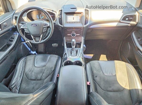 2FMPK4AP6GBB56110 2016 FORD EDGE Black Вид панелі приладів