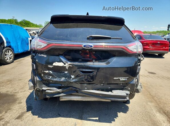 2FMPK4AP6GBB56110 2016 FORD EDGE Black Вид ззаду