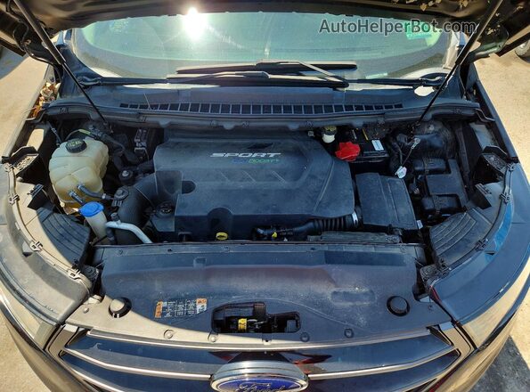 2FMPK4AP6GBB56110 2016 FORD EDGE Black Вид підкапотного простору