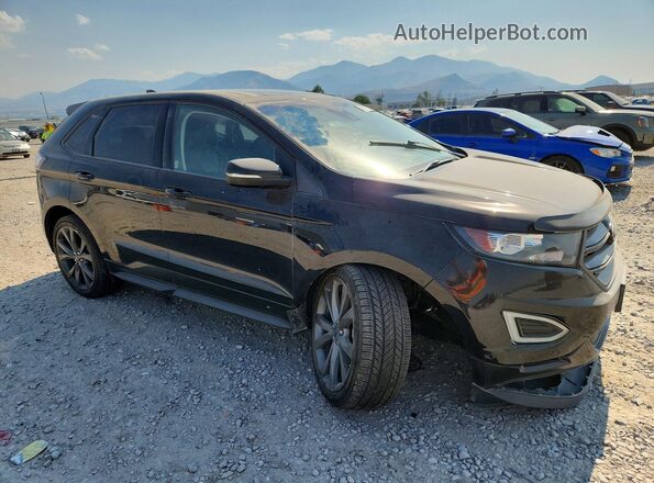 2FMPK4AP6HBB74611 2017 FORD EDGE Black Передня права чверть