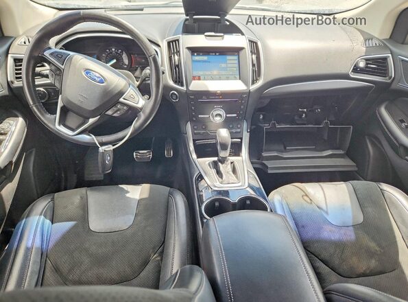 2FMPK4AP6HBB74611 2017 FORD EDGE Black Вид панелі приладів