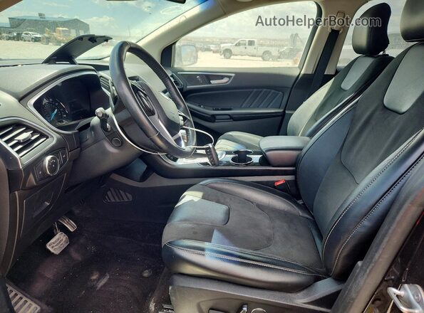 2FMPK4AP6HBB74611 2017 FORD EDGE Black Вид салону спереду