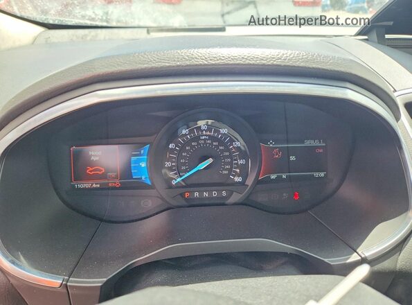 2FMPK4AP6HBB74611 2017 FORD EDGE Black Вид щитка приладів