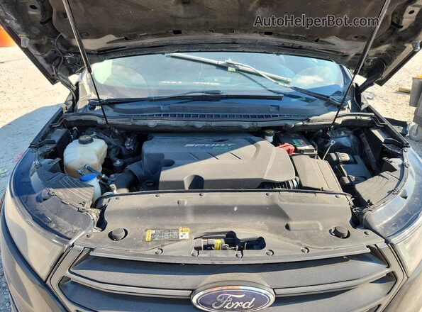 2FMPK4AP6HBB74611 2017 FORD EDGE Black Вид задньої частини салону