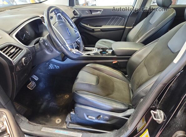 2FMPK4AP6HBC35634 2017 FORD EDGE Black Widok wnętrza z przodu