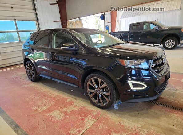 2FMPK4AP6HBC35634 2017 FORD EDGE Black Przód prawy