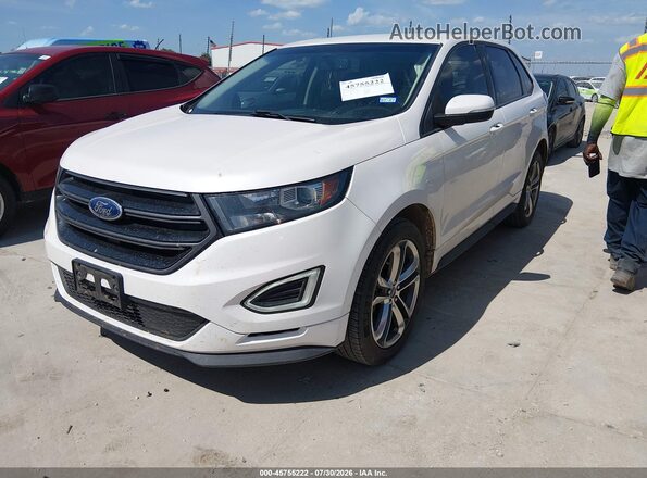 2FMPK4AP6JBB08176 2018 FORD EDGE White წინა მარცხენა ხედი სამი მეოთხედიდან