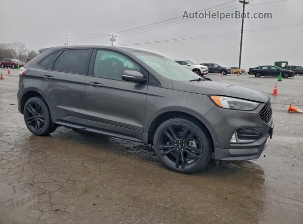 2FMPK4AP6KBB26355 2019 FORD EDGE Gray Передня права чверть