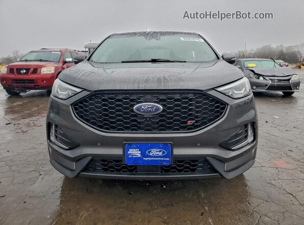 2FMPK4AP6KBB26355 2019 FORD EDGE Gray Вид спереду