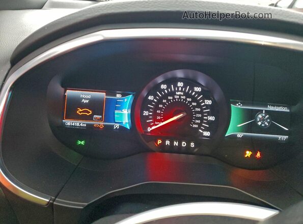 2FMPK4AP6KBB26355 2019 FORD EDGE Gray Вид щитка приладів