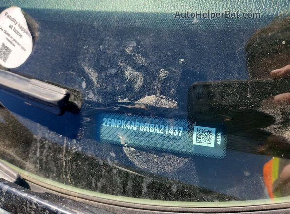 2FMPK4AP6RBA21437 2024 FORD EDGE Black Widok naklejki z numerem VIN
