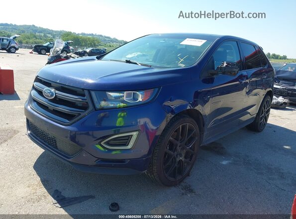 2FMPK4AP7GBB71196 2016 FORD EDGE Blue Առջևի ձախ երեք քառորդ տեսարան