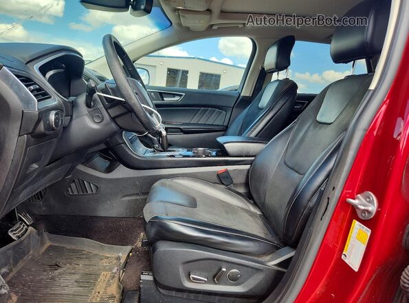 2FMPK4AP7HBB14983 2017 FORD EDGE Red წინა სალონის ხედი