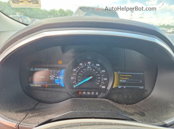 2FMPK4AP7HBB14983 2017 FORD EDGE Red ხელსაწყოთა პანელის ხედი